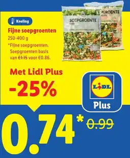 Lidl Fijne soepgroenten aanbieding