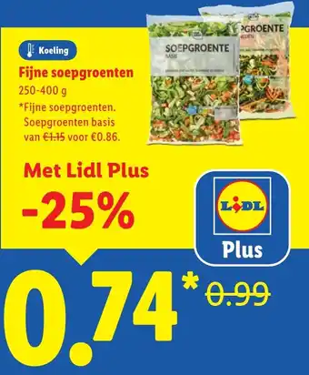 Lidl Fijne soepgroenten aanbieding