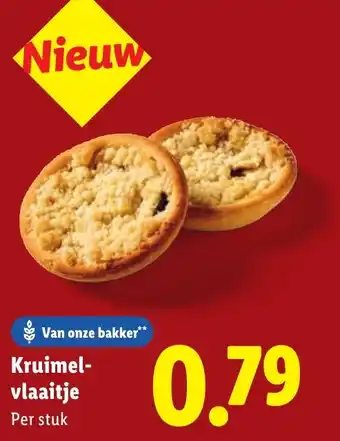 Lidl Kruimelvlaaitje aanbieding