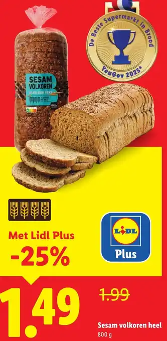 Lidl Sesam volkoren heel aanbieding
