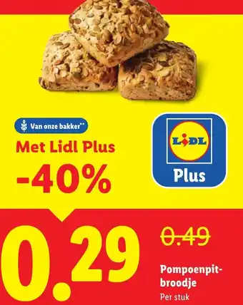 Lidl Pompoenpitbroodje aanbieding
