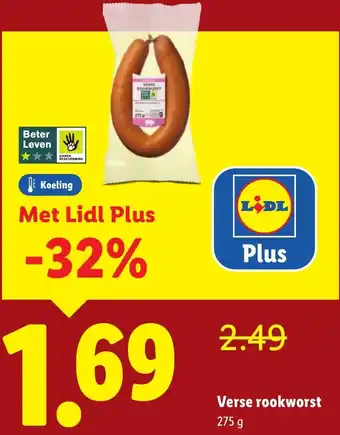 Lidl Verse rookworst aanbieding