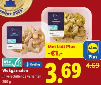 Lidl Wokgarnalen aanbieding