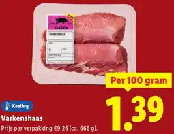 Lidl Varkenshaas aanbieding