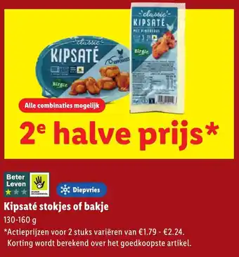 Lidl Kipsaté stokjes of bakje aanbieding