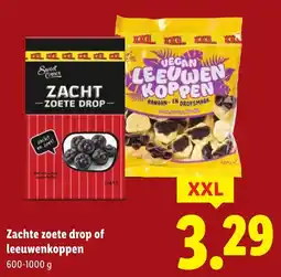 Lidl Zachte zoete drop of leeuwenkoppen aanbieding