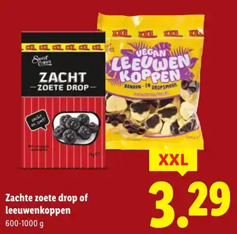 Lidl Zachte zoete drop of leeuwenkoppen aanbieding