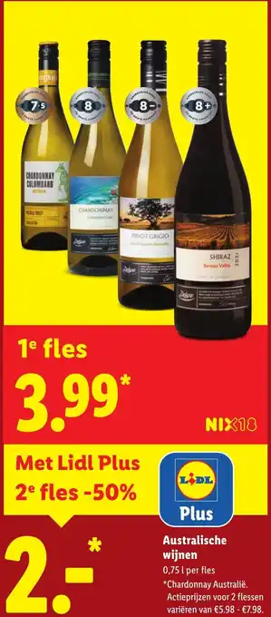 Lidl Australische wijnen aanbieding