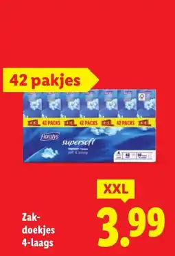 Lidl Zakdoekjes 4-laags aanbieding