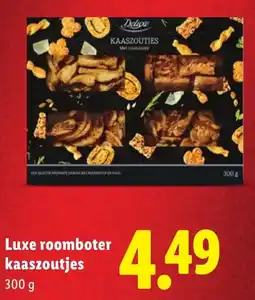 Lidl Luxe roomboter kaaszoutjes aanbieding