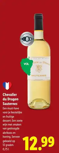 Lidl Chevalier du Dragon Sauternes aanbieding