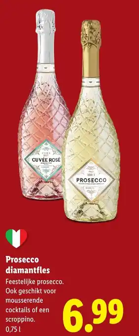 Lidl Prosecco diamantfles aanbieding