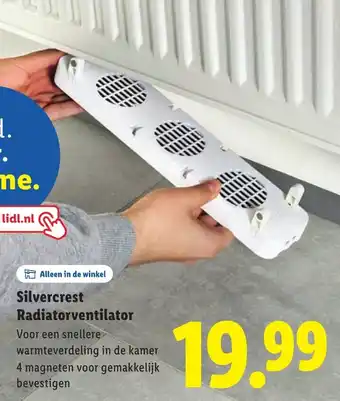 Lidl Silvercrest Radiatorventilator aanbieding
