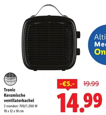 Lidl Tronic Keramische ventilatorkachel aanbieding