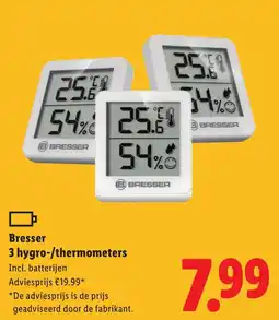 Lidl Bresser 3 hygro-/thermometers aanbieding