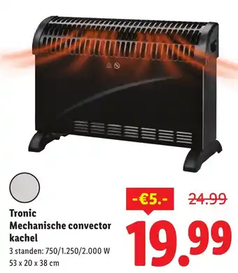 Lidl Tronic Mechanische convector kachel aanbieding