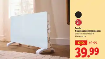 Lidl Tronic Glazen verwarmingspaneel aanbieding