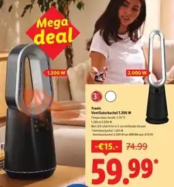 Lidl Tronic Ventilatorkachel 1.200 W aanbieding