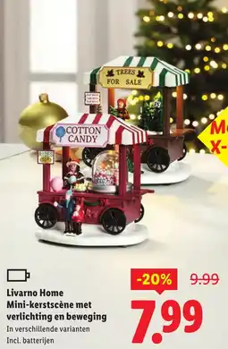 Lidl Livarno Home Mini-kerstscène met verlichting en beweging aanbieding