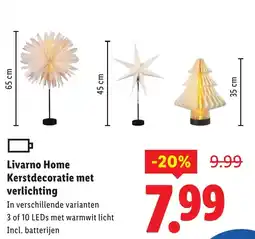 Lidl Livarno Home Kerstdecoratie met verlichting aanbieding