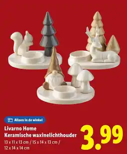 Lidl Livarno Home Keramische waxinelichthouder aanbieding