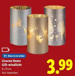 Lidl Livarno Home LED-windlicht aanbieding