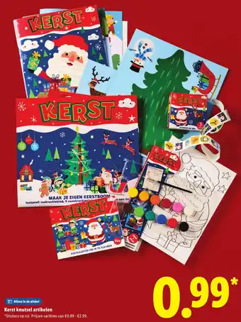 Lidl Kerst knutsel artikelen aanbieding
