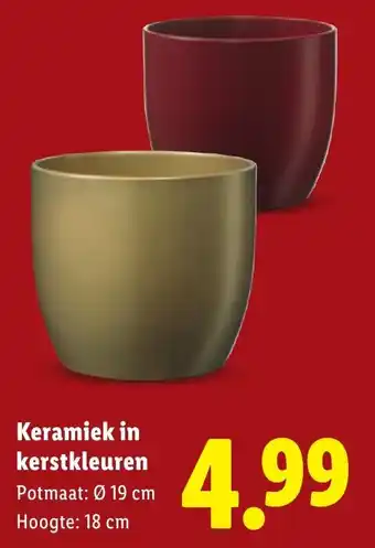 Lidl Keramiek in kerstkleuren aanbieding