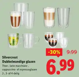Lidl Silvercrest Dubbelwandige glazen aanbieding