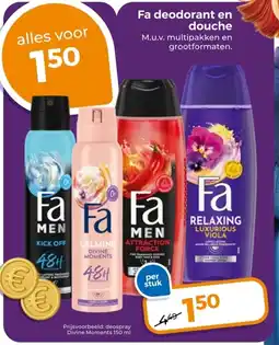 Trekpleister Fa deodorant en douche aanbieding