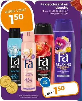 Trekpleister Fa deodorant en douche aanbieding