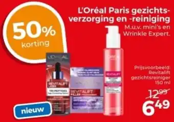 Trekpleister L'Oréal Paris gezichtsverzorging en reiniging aanbieding