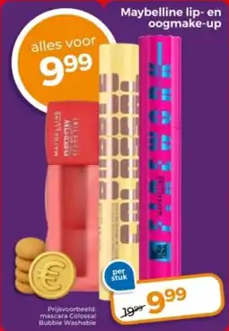 Trekpleister Maybelline lip en oogmake-up aanbieding