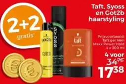 Trekpleister Taft, Syoss en Got2b haarstyling aanbieding