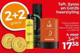 Trekpleister Taft, Syoss en Got2b haarstyling aanbieding