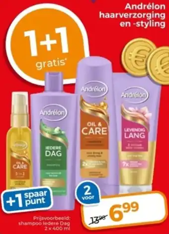Trekpleister Andrélon haarverzorging en styling aanbieding