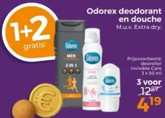 Trekpleister Odorex deodorant en douche aanbieding