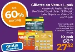 Trekpleister Gillette en Venus L-pak aanbieding