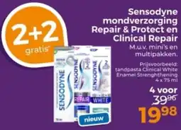 Trekpleister Sensodyne mondverzorging Repair & Protect en Clinical Repair aanbieding