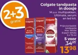 Trekpleister Colgate tandpasta in doosje aanbieding
