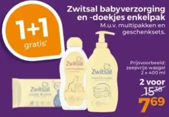 Trekpleister Zwitsal babyverzorging en doekjes enkelpak aanbieding
