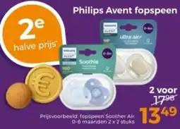 Trekpleister Philips Avent fopspeen aanbieding