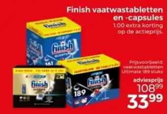 Trekpleister Finish vaatwastabletten en capsules aanbieding