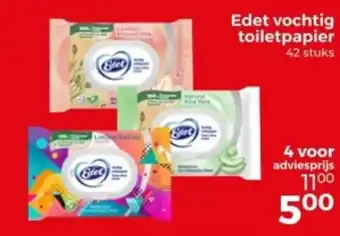Trekpleister Edet vochtig toiletpapier aanbieding