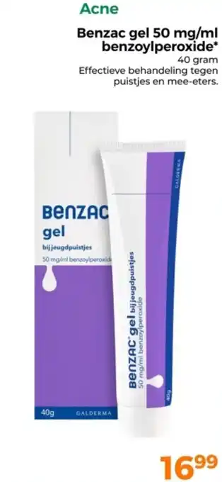 Trekpleister Benzac gel 50 mg/ml benzoylperoxide aanbieding