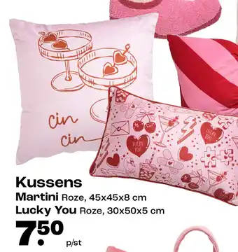 Kwantum Kussens Martini of Lucky You aanbieding