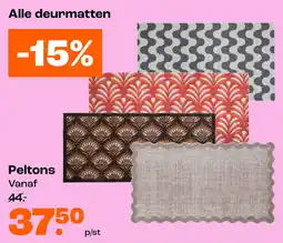 Kwantum Deurmatten Peltons aanbieding