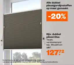 Kwantum Alle dubbel plisségordijnstoffen op maat gemaakt aanbieding