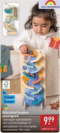 ALDI Educatief houten speelgoed aanbieding