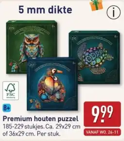 ALDI Premium houten puzzel aanbieding
